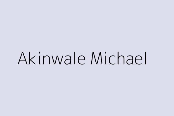 Akinwale Michael